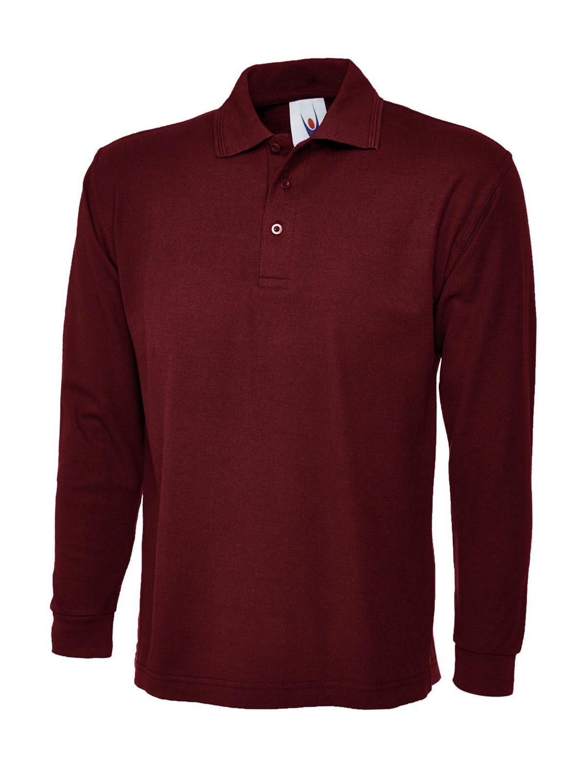 Longsleeve Classic Poloshirt - Maroon