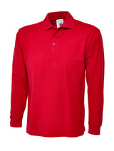 Longsleeve Classic Poloshirt - Red