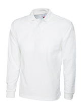 Longsleeve Classic Poloshirt - White