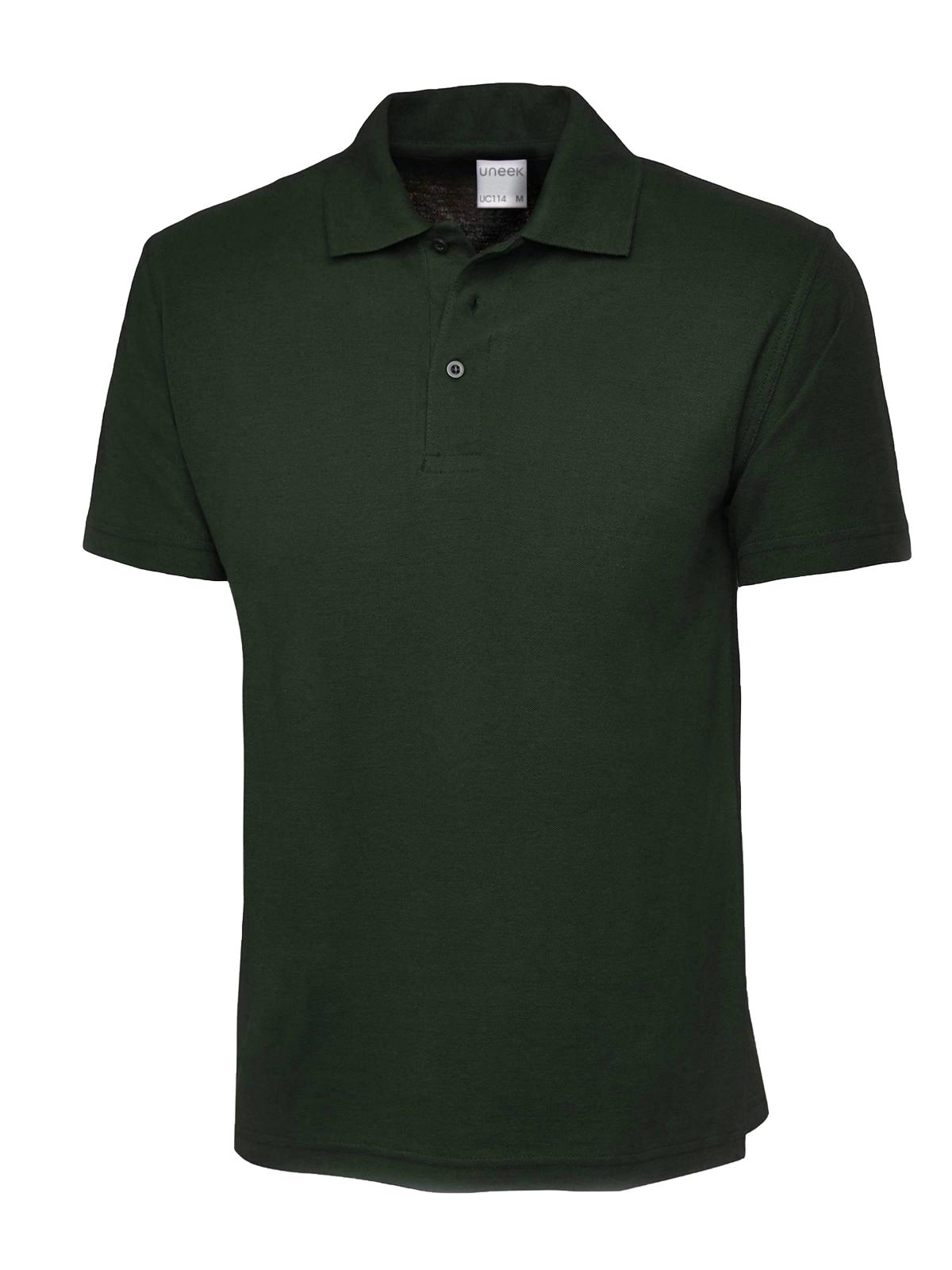 Mens Active Cotton Poloshirt - Bottle Green
