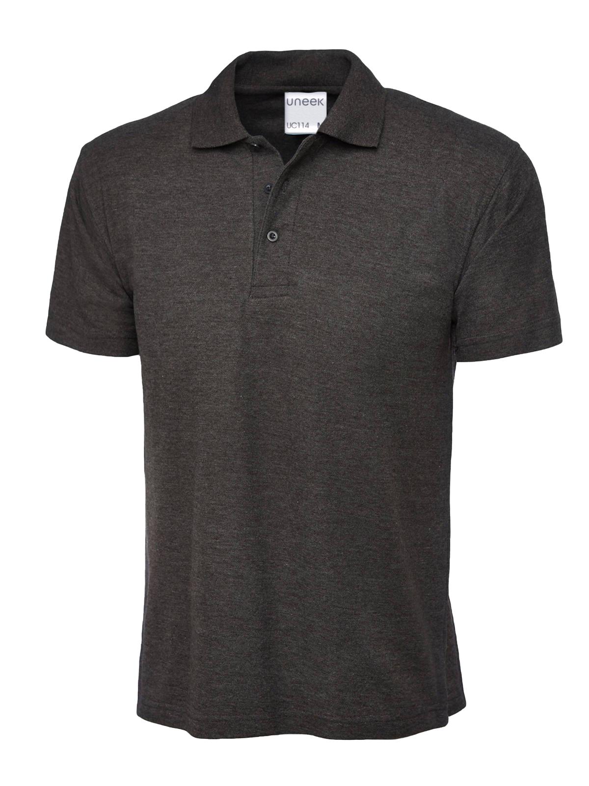 Mens Active Cotton Poloshirt - Charcoal