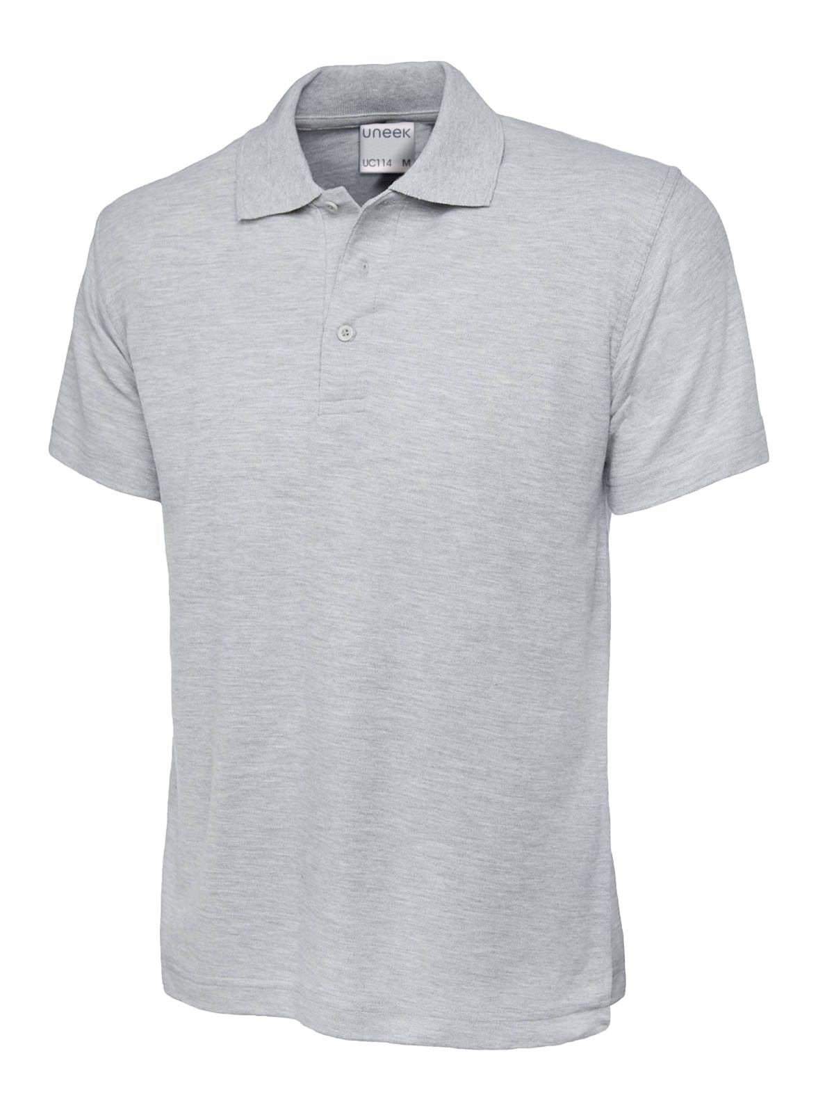 Mens Active Cotton Poloshirt - Heather Grey