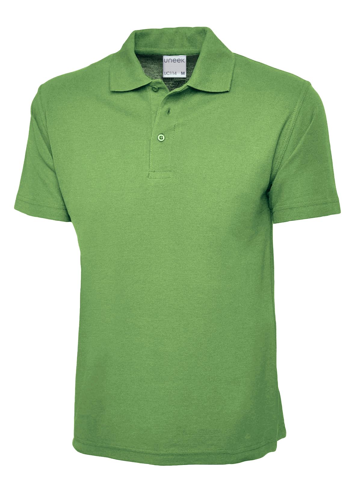 Mens Active Cotton Poloshirt - Lime