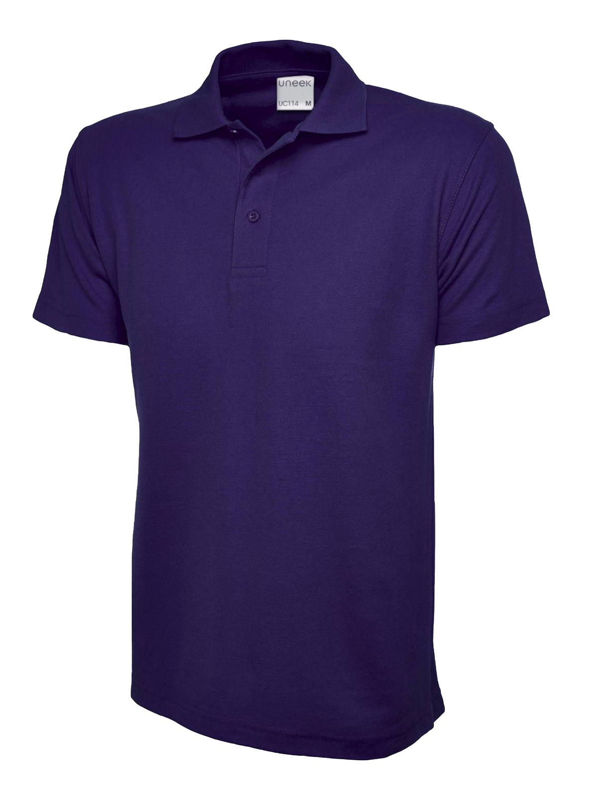 Mens Active Cotton Poloshirt - Purple