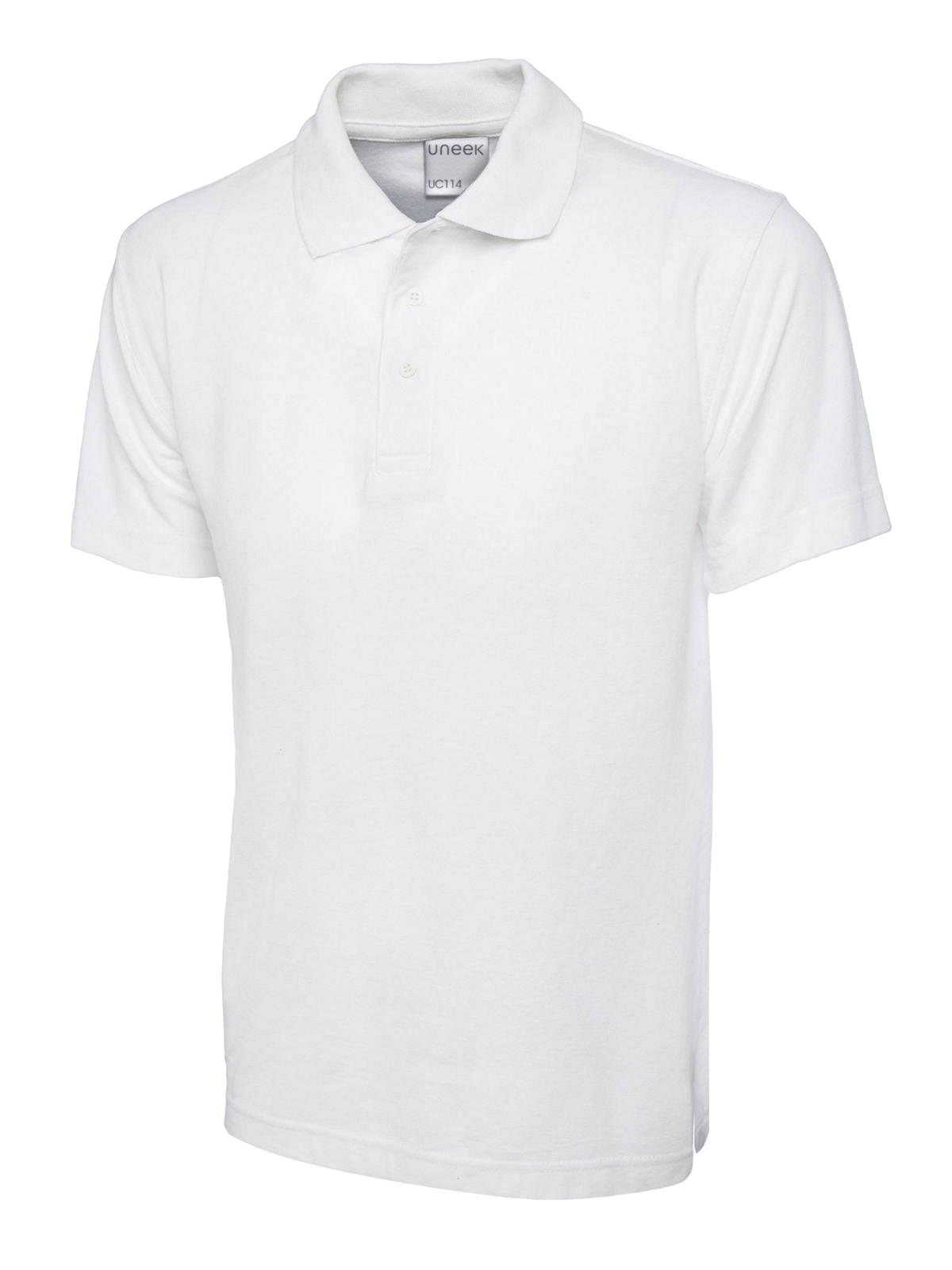 Mens Active Cotton Poloshirt - White
