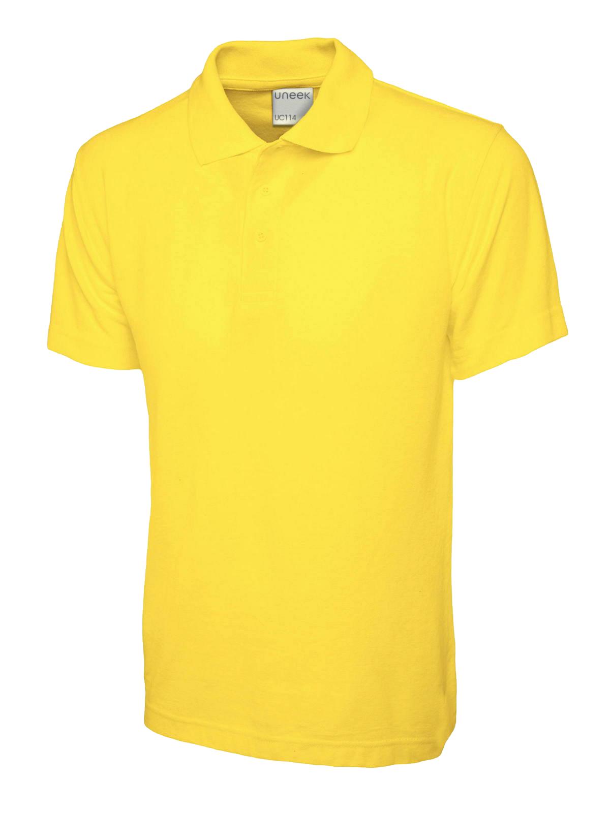 Mens Active Cotton Poloshirt - Yellow