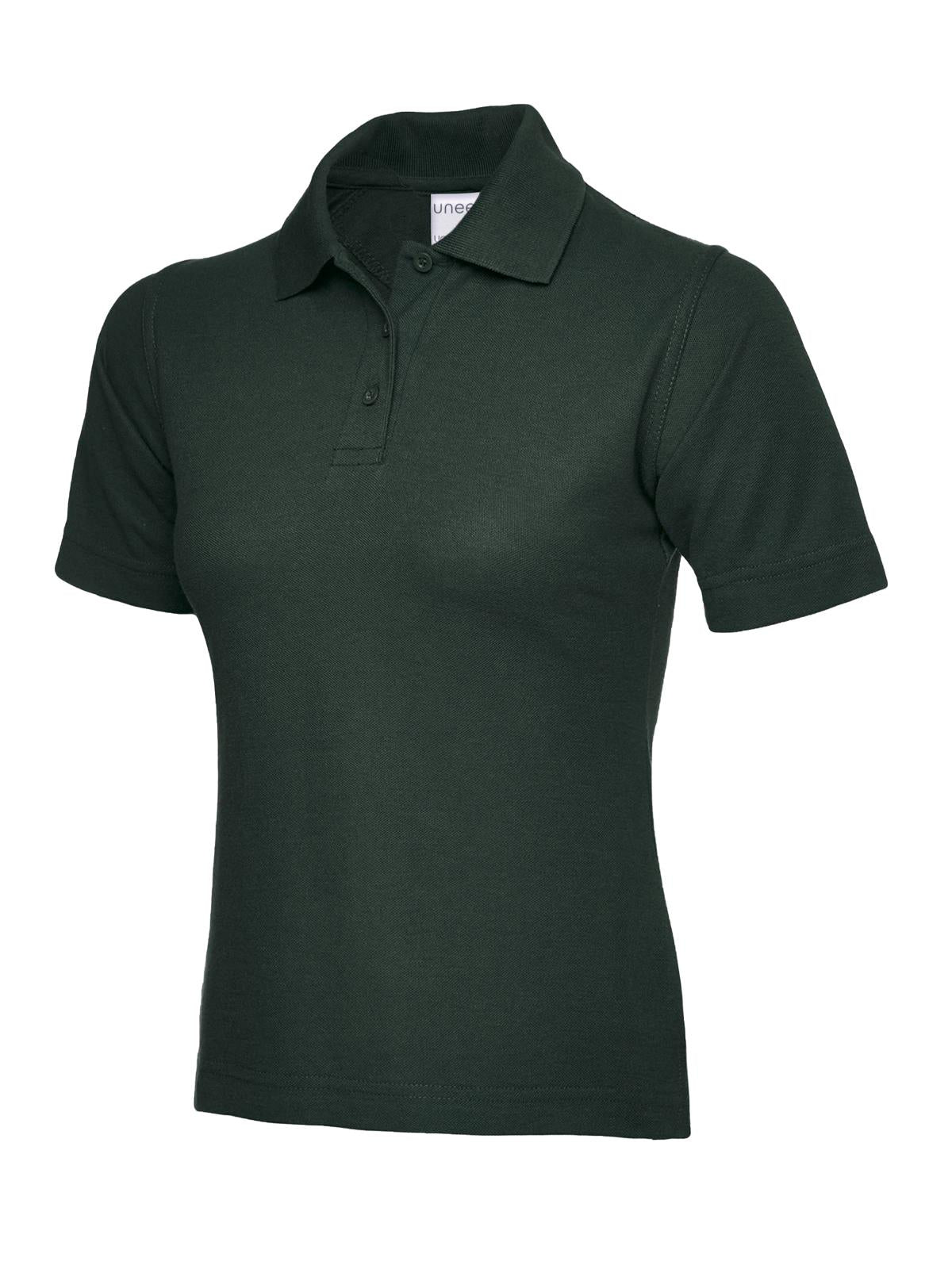 Ladies Active Cotton Poloshirt - Bottle Green