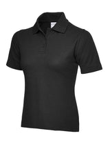 Ladies Active Cotton Poloshirt - Black