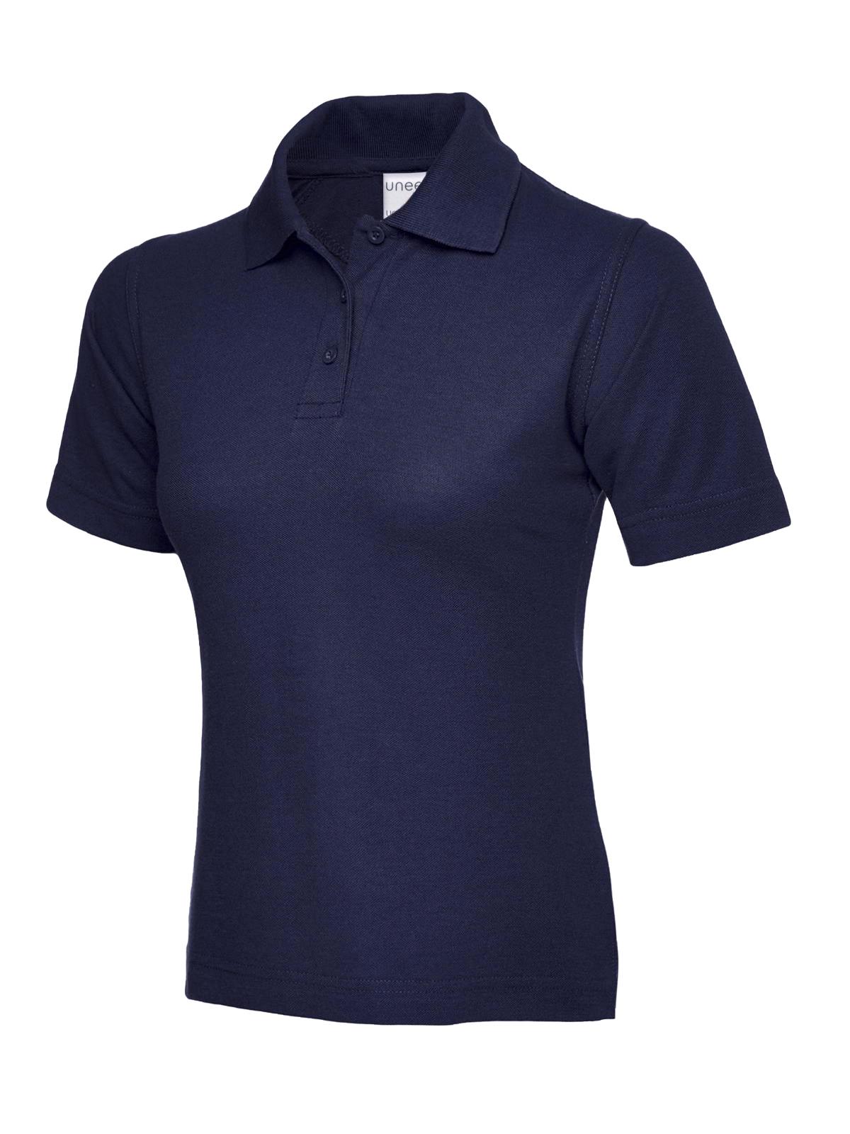 Ladies Active Cotton Poloshirt - French Navy