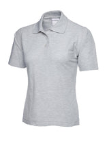 Ladies Active Cotton Poloshirt - Heather Grey