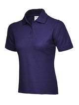 Ladies Active Cotton Poloshirt - Purple