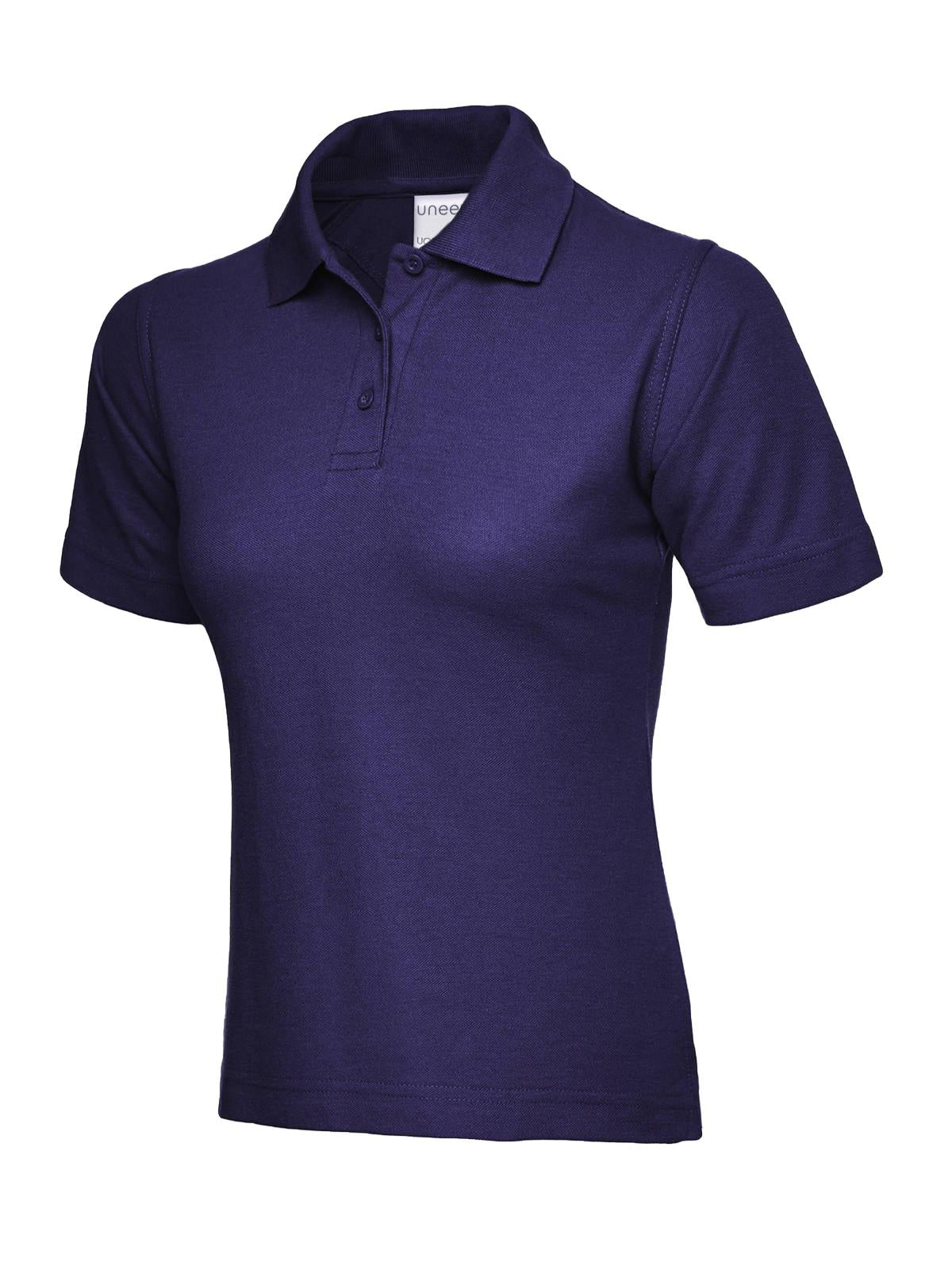 Ladies Active Cotton Poloshirt - Purple