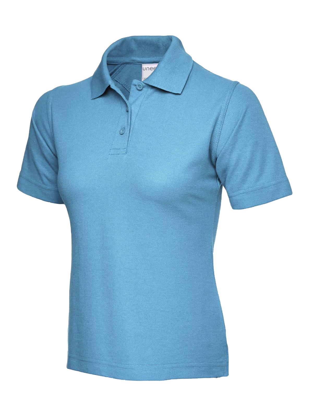 Ladies Active Cotton Poloshirt - Sky