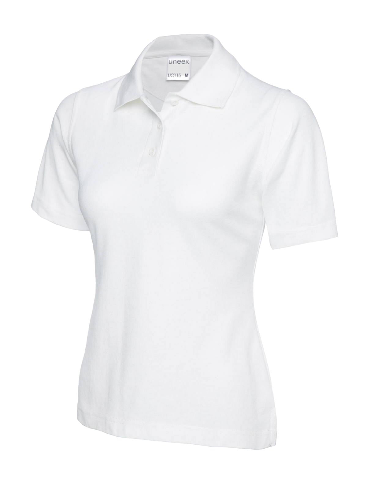 Ladies Active Cotton Poloshirt - White
