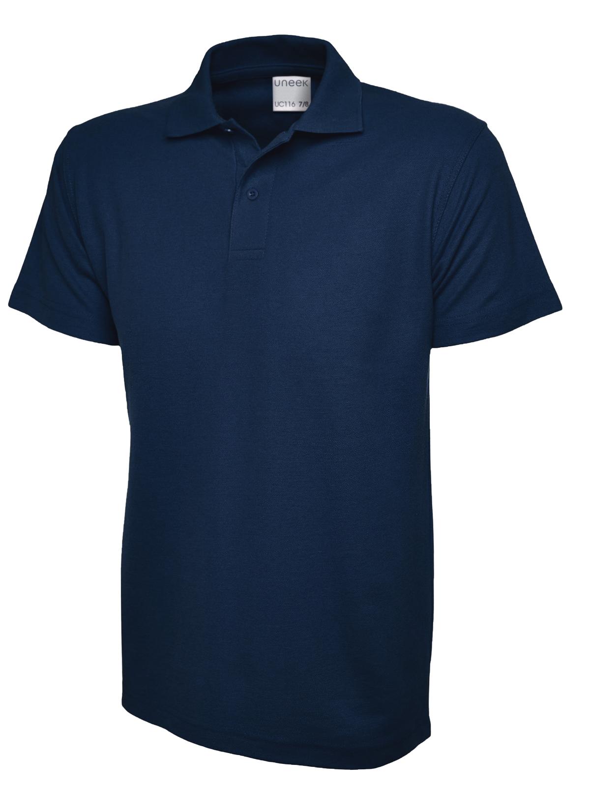Childrens Active Cotton Poloshirt - French Navy