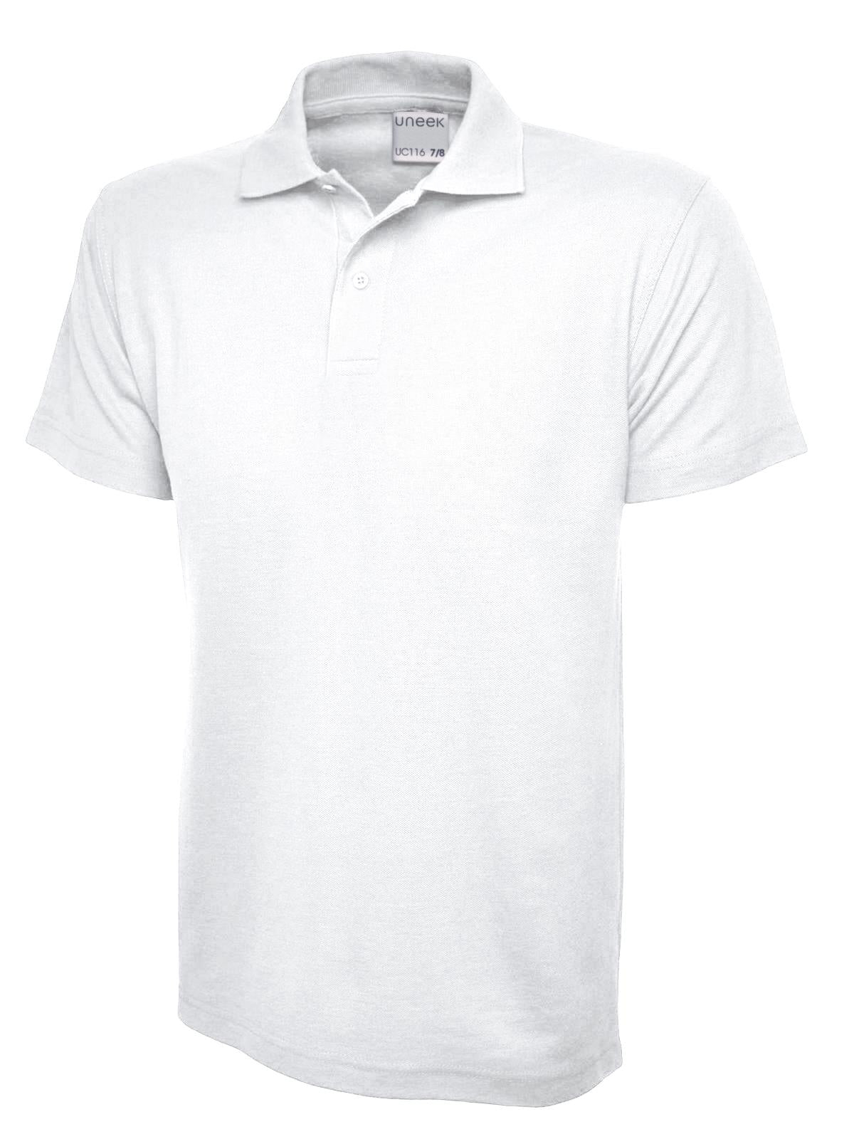 Childrens Active Cotton Poloshirt - White