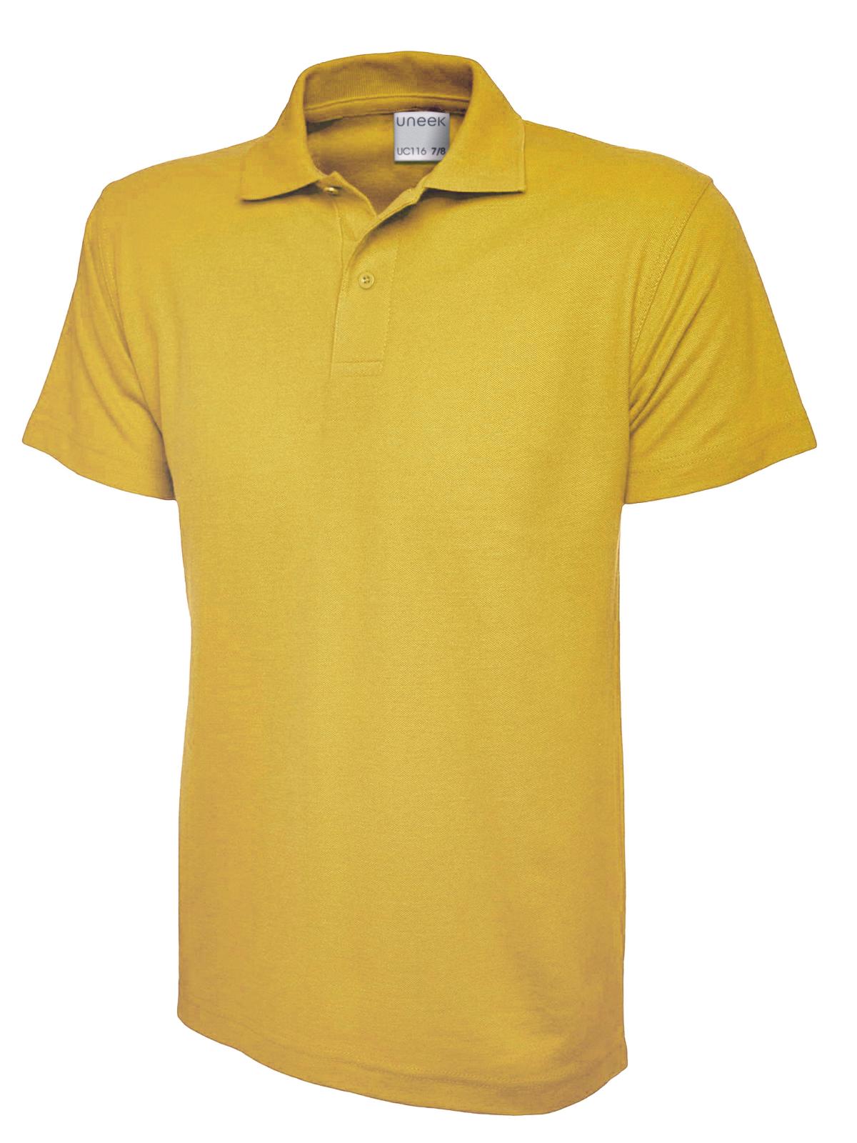 Childrens Active Cotton Poloshirt - Yellow