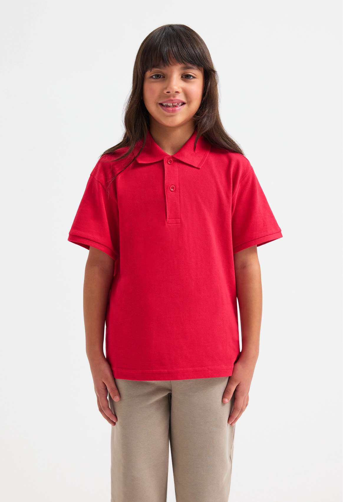 Childrens Active Cotton Poloshirt - Bottle Green