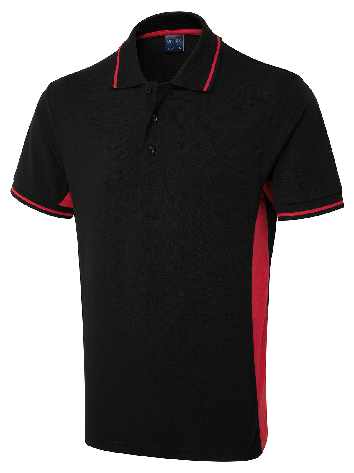 Two Tone Polo Shirt - Black/Red