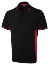 Two Tone Polo Shirt - Black/Red