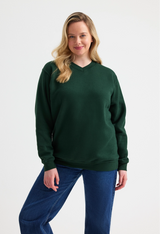 Classic V-Neck Sweatshirt - Bottle Green