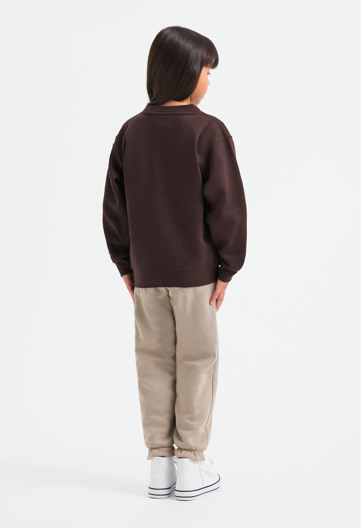 Childrens Classic V-Neck Sweatshirt - Bottle Green