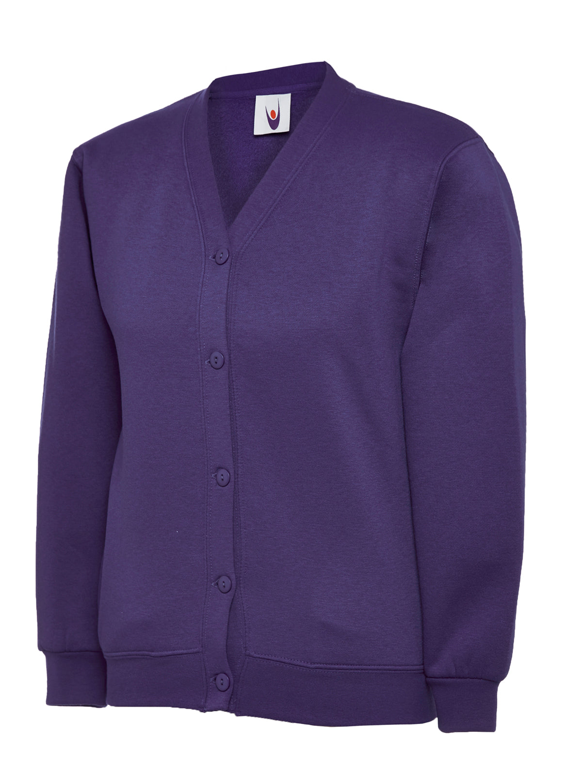 Childrens Classic Cardigan - Purple