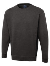 Two Tone Crew Neck Sweatshirt - Charcoal/Black