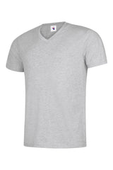Classic V Neck T-shirt - Heather Grey