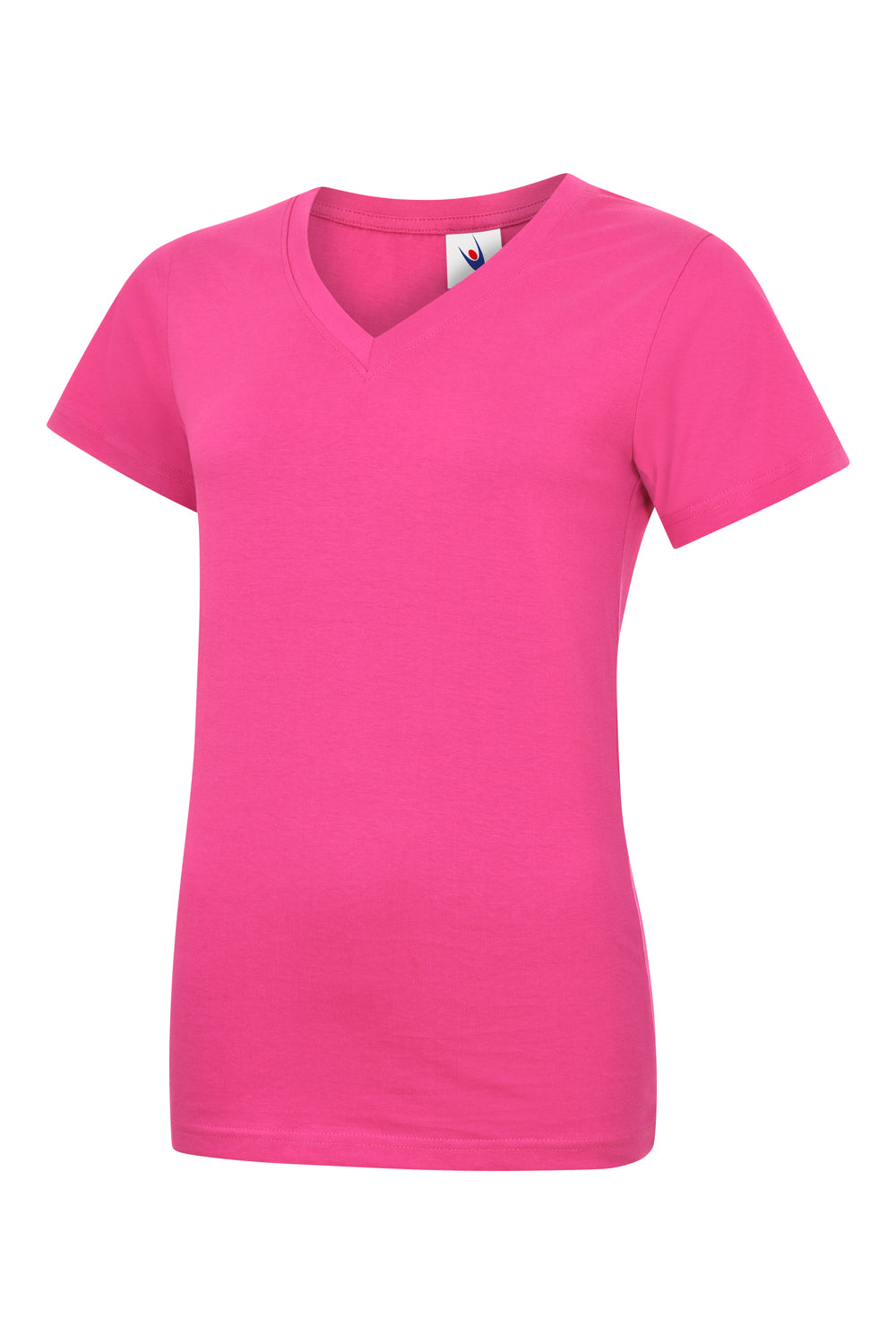 Ladies Classic V-Neck T-Shirt - Hot Pink
