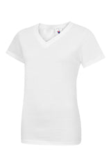 Ladies Classic V-Neck T-Shirt - White