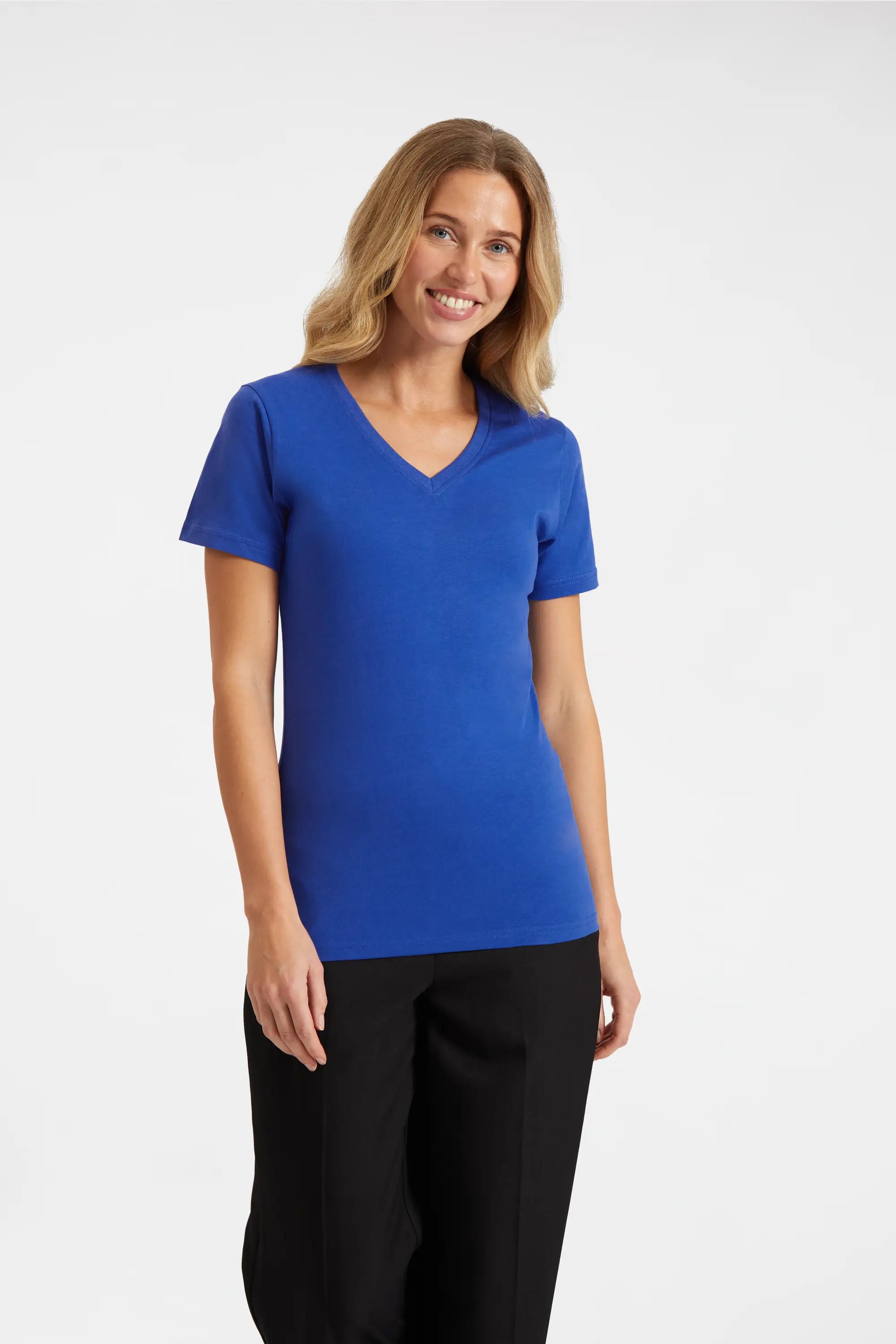 Ladies Classic V-Neck T-Shirt - Black