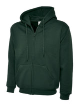 Adults Classic Full Zip Hooded Sweatshirt - Bottle Green