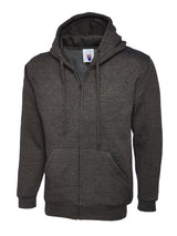 Adults Classic Full Zip Hooded Sweatshirt - Charcoal
