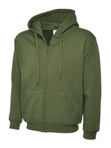 Adults Classic Full Zip Hooded Sweatshirt - Olive