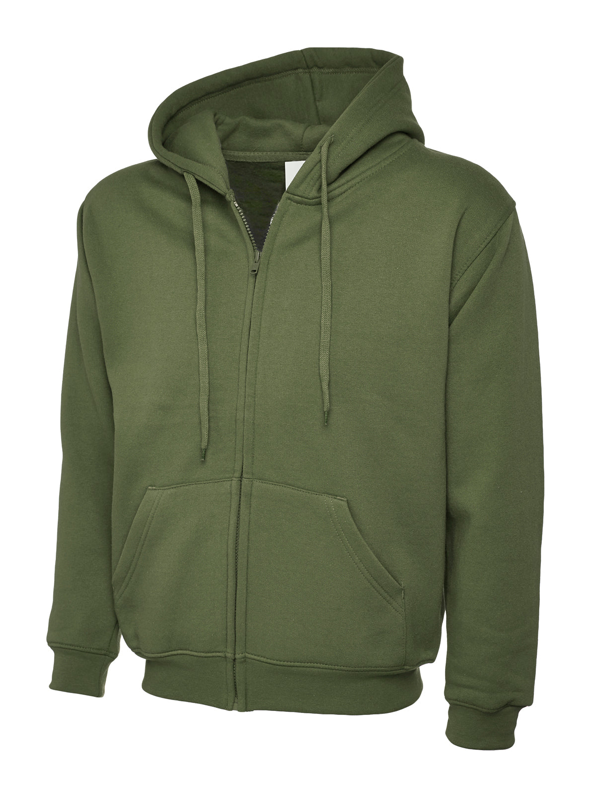 Adults Classic Full Zip Hooded Sweatshirt - Olive