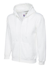 Adults Classic Full Zip Hooded Sweatshirt - White