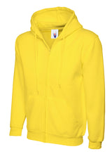 Adults Classic Full Zip Hooded Sweatshirt - Yellow