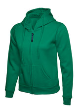 Ladies Classic Full Zip Hooded Sweatshirt - Kelly Green