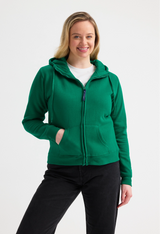 Ladies Classic Full Zip Hooded Sweatshirt - Black