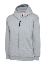 Childrens Classic Full Zip Hooded Sweatshirt - Heather Grey