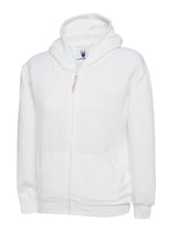 Childrens Classic Full Zip Hooded Sweatshirt - White