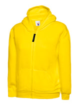 Childrens Classic Full Zip Hooded Sweatshirt - Yellow