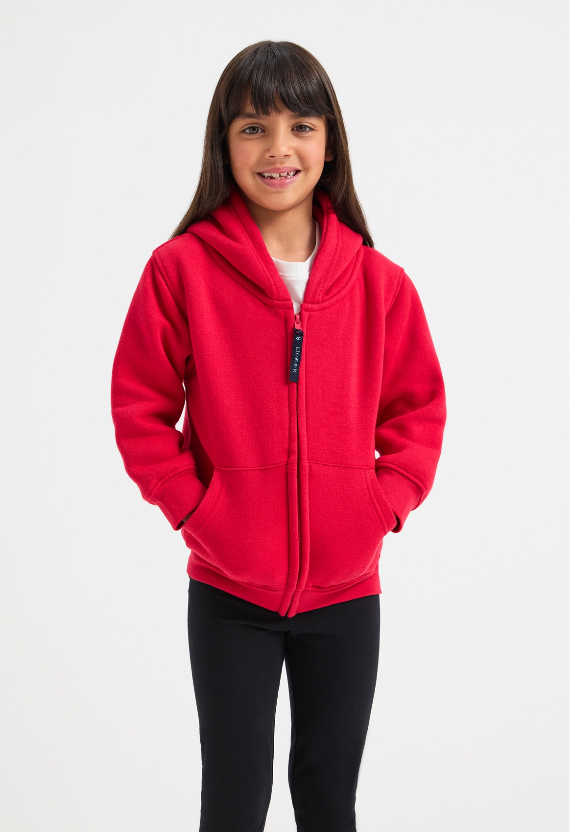 Childrens Classic Full Zip Hooded Sweatshirt - Bottle Green
