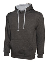 Contrast Hooded Sweatshirt - Charcoal/Heather Grey
