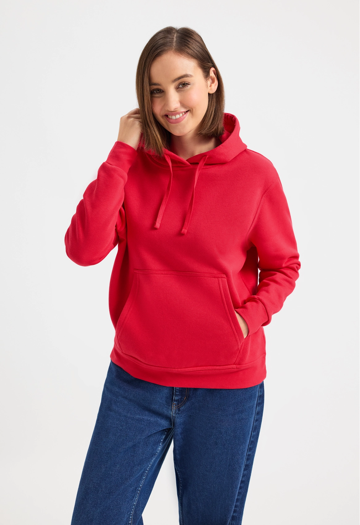 Ladies Deluxe Hooded Sweatshirt - Black