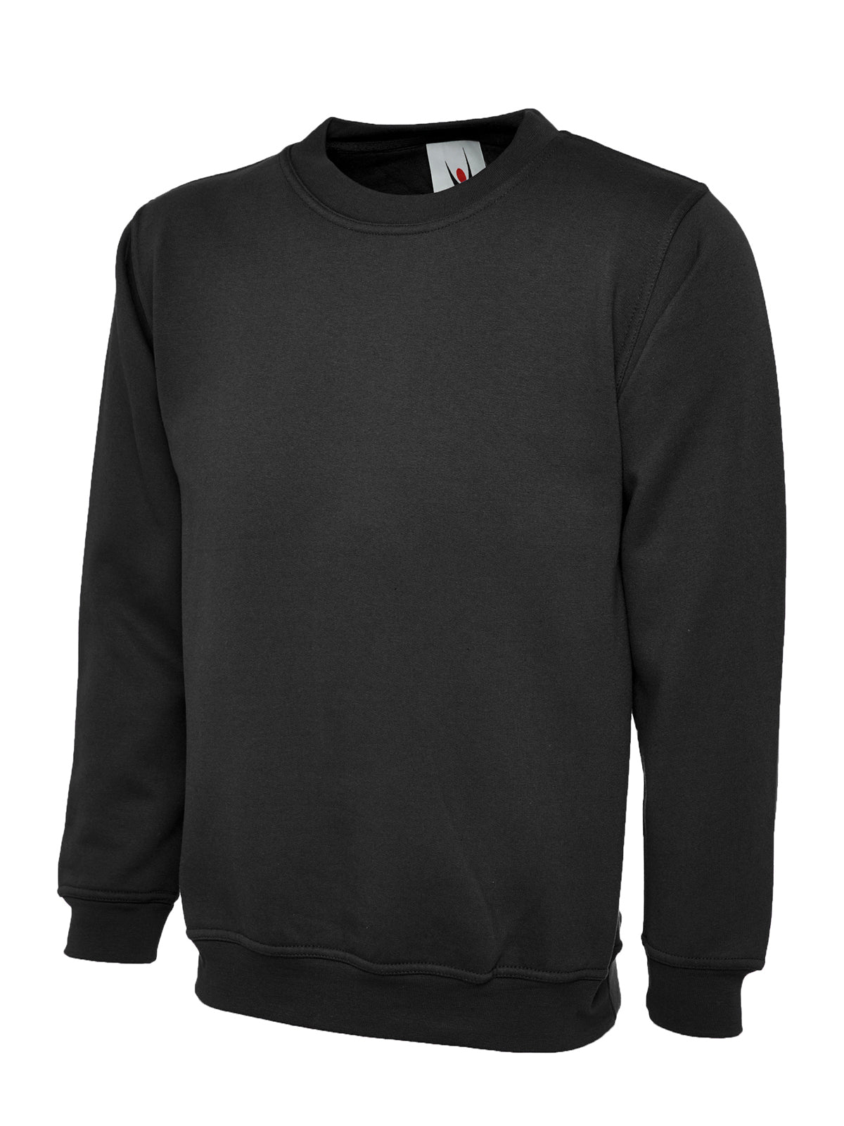 Ladies Deluxe Crew Neck Sweatshirt - Black