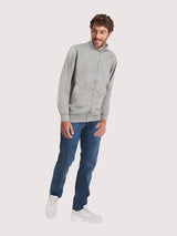 Deluxe Unisex Sweat Jacket - Heather Grey