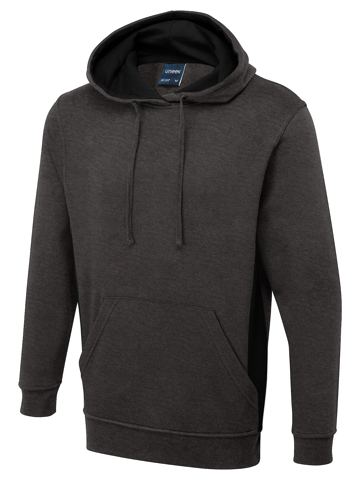 Two Tone Hooded Sweatshirt - Charcoal/Black