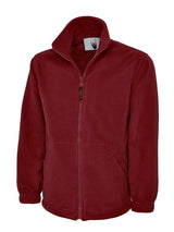 Heavyweight Full Zip Fleece Jacket - Maroon